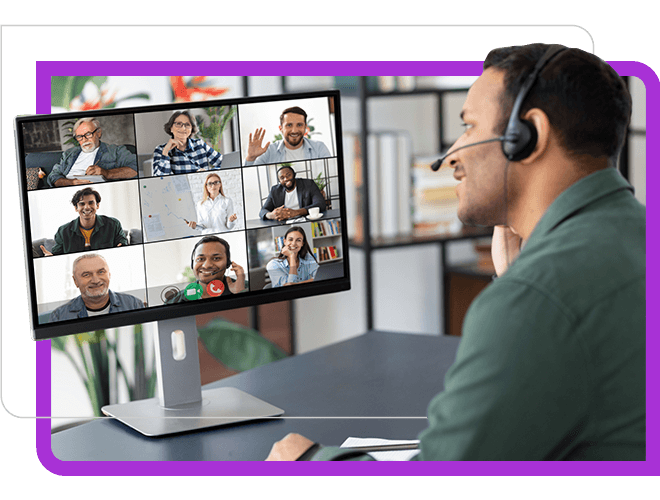 team video meeting hybrid work